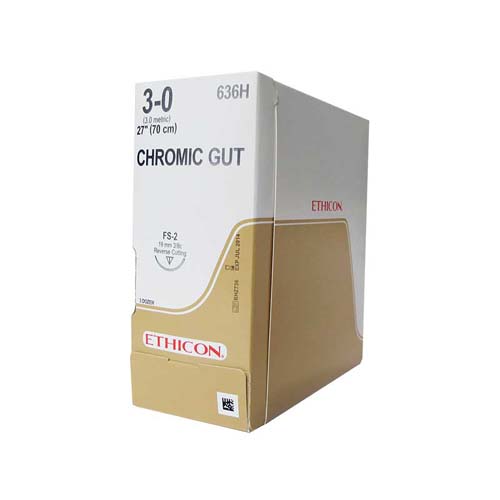 Ethicon (635H) Sutures Gut Chromic  4/0 19mm 3/8 R/C FS-2 70cm