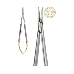 Ongard Lite-Touch Microsurgery TC Micro Diamond Needle Holder Straight #18cm